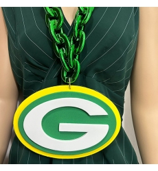 Green Bay Packers Fan Chain, NFL fans, Team Logo Big necklace,  large  pendant, Medal gift clothing tag Accessories