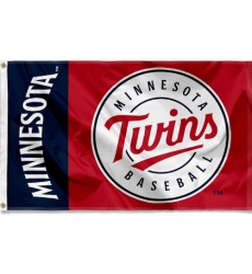 2Pcs WinCraft Minnesota Twins Corporate Circle Logo 3x5 Foot Grommet Banner Flag