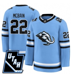 Men's Utah Hockey Mammoth #22 Jack McBain 2025 Limited All Stitched Blue Jersey