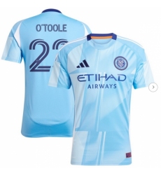 Men's New York City FC Kevin O'Toole adidas Light Blue 2025 The Excelsior Kit Replica Player Jersey