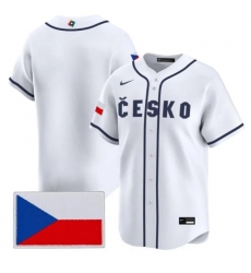 Men's Czech Republic Baseball Nike White 2026 World Baseball Classic Team Jersey