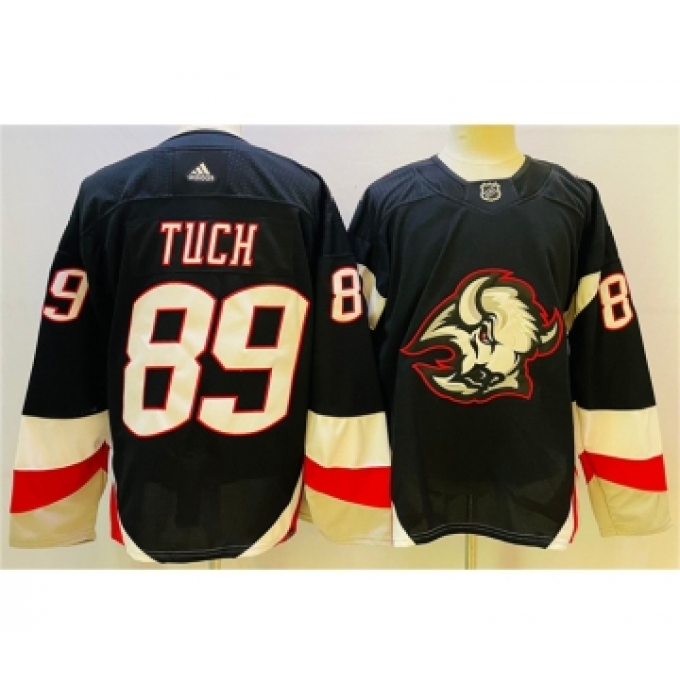 Men's Buffalo Sabres #89 Alex Tuch 2022-23 Black Stitched Jersey
