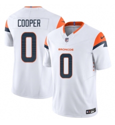 Men's Denver Broncos #0 Jonathon Cooper White 2025 F.U.S.E. Vapor Limited Football Stitched Jersey
