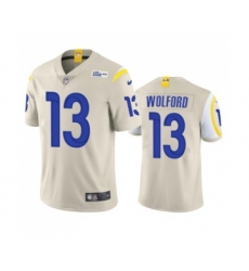 Men's Los Angeles Rams #13 John Wolford Bone Vapor Untouchable Limited Stitched Football Jersey