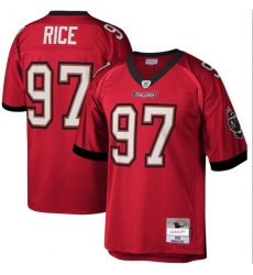 Men's Tampa Bay Buccaneers #97 Simeon Rice Red Throwback Football Stitched Jersey