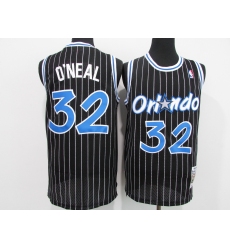 Men's Orlando Magic #32 Shaquille O'Neal Black Mitchell & Ness Black Retired Player Jersey