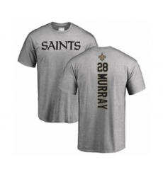 Football New Orleans Saints #28 Latavius Murray Ash Backer T-Shirt