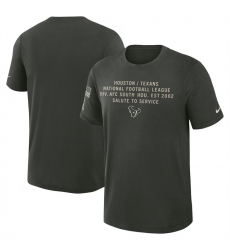 Men's Houston Texans Dark Green 2025 Salute to Service Sideline Slub Dri-FIT T-Shirt