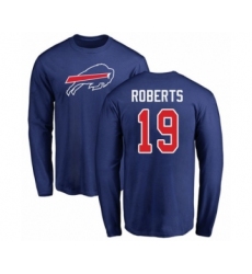 Football Buffalo Bills #19 Andre Roberts Royal Blue Name & Number Logo Long Sleeve T-Shirt