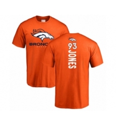 Football Denver Broncos #93 Dre'Mont Jones Orange Backer T-Shirt