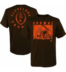 Men's Cleveland Browns Brown Preschool Liquid Camo Logo T Shirt