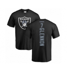 Football Oakland Raiders #7 Mike Glennon Black Backer T-Shirt