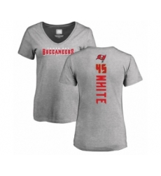 Football Women's Tampa Bay Buccaneers #45 Devin White Ash Backer T-Shirt