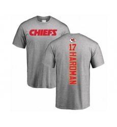 Football Kansas City Chiefs #17 Mecole Hardman Ash Backer T-Shirt