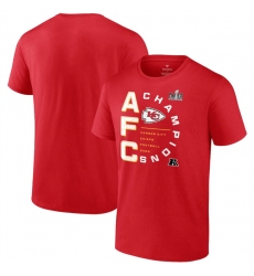 Men's Kansas City Chiefs Red 2023 AFC Champions Right Side Big & Tall T-Shirt