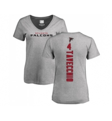 Football Women's Atlanta Falcons #4 Giorgio Tavecchio Ash Backer T-Shirt
