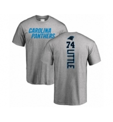 Football Carolina Panthers #74 Greg Little Ash Backer T-Shirt