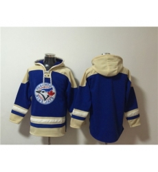 Men's Toronto Blue Jays Blank Royal Ageless Must-Have Lace-Up Pullover Hoodie