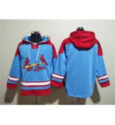 Men's St.Louis Cardinals Blank Blue Ageless Must-Have Lace-Up Pullover Hoodie