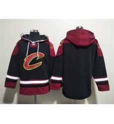 Men's Cleveland Cavaliers Blank Black Red Ageless Must-Have Lace-Up Pullover Hoodie