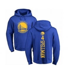 Basketball Golden State Warriors #4 Omari Spellman Royal Blue Backer Pullover Hoodie