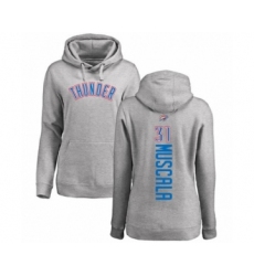 Basketball Women's Oklahoma City Thunder #31 Mike Muscala Ash Backer Pullover Hoodie