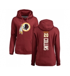 Football Women's Washington Redskins #20 Landon Collins Maroon Backer Pullover Hoodie