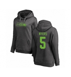 Football Women's Seattle Seahawks #5 Jason Myers Ash One Color Pullover Hoodie