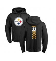 Football Pittsburgh Steelers #33 Merril Hoge Black Backer Pullover Hoodie
