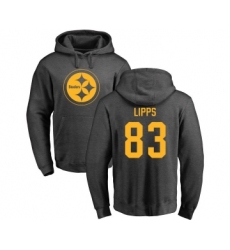 Football Pittsburgh Steelers #83 Louis Lipps Ash One Color Pullover Hoodie