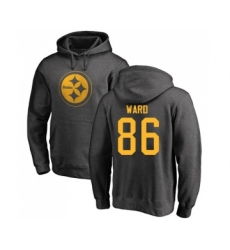 Football Pittsburgh Steelers #86 Hines Ward Ash One Color Pullover Hoodie