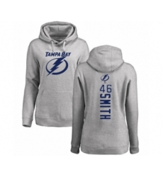 Hockey Women's Tampa Bay Lightning #46 Gemel Smith Ash Backer Pullover Hoodie