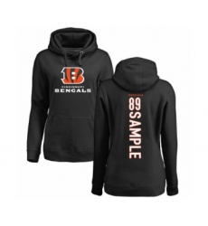 Football Women's Cincinnati Bengals #89 Drew Sample Black Backer Pullover Hoodie