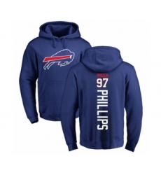 Football Buffalo Bills #97 Jordan Phillips Royal Blue Backer Pullover Hoodie