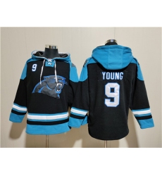 Men's Carolina Panthers #9 Bryce Young Black Ageless Must-Have Lace-Up Pullover Hoodie