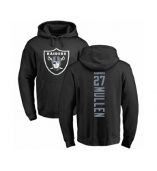 Football Oakland Raiders #27 Trayvon Mullen Black Backer Pullover Hoodie