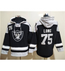 Men's Las Vegas Raiders #75 Howie Long Ageless Must-Have Lace-Up Pullover Football Hoodie