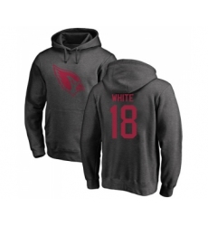Football Arizona Cardinals #18 Kevin White Ash One Color Pullover Hoodie