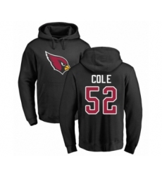 Football Arizona Cardinals #52 Mason Cole Black Name & Number Logo Pullover Hoodie