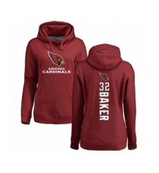 Football Women's Arizona Cardinals #32 Budda Baker Maroon Backer Pullover Hoodie