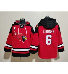 Men's Arizona Cardinals #6 James Conner Red Ageless Must-Have Lace-Up Pullover Hoodie