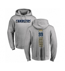 Football Los Angeles Chargers #99 Jerry Tillery Ash Backer Pullover Hoodie