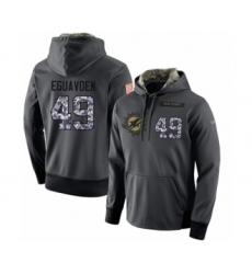 Football Men's Miami Dolphins #49 Sam Eguavoen Stitched Black Anthracite Salute to Service Player Performance Hoodie