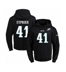 Football Men's Philadelphia Eagles #41 Johnathan Cyprien Black Name & Number Pullover Hoodie