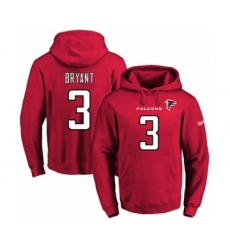 Football Men's Atlanta Falcons #3 Matt Bryant Red Name & Number Pullover Hoodie