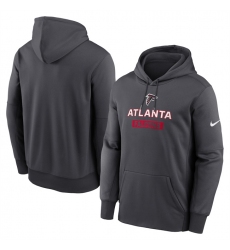 Men's Atlanta Falcons Anthracite Toss Sweep Performance Pullover Hoodie