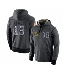 Football Men's New York Giants #18 Bennie Fowler Stitched Black Anthracite Salute to Service Player Performance Hoodie