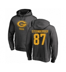 Football Green Bay Packers #87 Jace Sternberger Ash One Color Pullover Hoodie