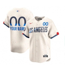 Men's Los Angeles Dodgers Active Player Custom Cream 2024 City Connect Limited Stitched Baseball Jersey