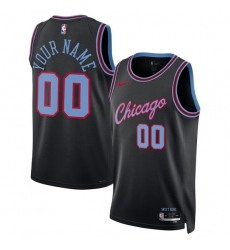Men's Chicago Bulls Active Player Custom Black 2025-26 City Edition Swingman Stitched Basketball Jersey